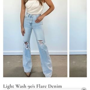 NWT Light Wash Flare Denim